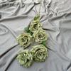 Rosa de diamante de 5 cabezas, flor artificial, rosa de múltiples cabezas, guía de camino para bodas, hilera de flores, arreglo floral para el hogar, decoración, flor falsa al por mayor