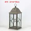 Ornamento Suporte de Vela Romântico Vintage de Ferro Forjado Estilo Europeu, Lanterna de Chão à Prova de Vento, Suporte de Vela, Adereços de Casamento, Lanterna Guia de Caminho