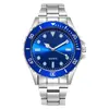 Sudeste Asiático Venta al por mayor de relojes transfronterizos Estudiante Hombres Verde Fantasma del Agua Negocios Luminoso Reloj de Cuarzo Correa de Acero Reloj Nuevo