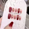 Produtos de Unhas Vestíveis Estilo Chinês Transfronteiriços Retro Festivo Casamento Chinês Manicure de Casamento Adesivos Unhas Postiças B21