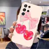 Adecuado para funda de teléfono S25ULTRA TPU suave A54 A17 lazo S26PLUS cereza A90 cubierta protectora A07