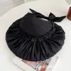 Sombrero de pescador de ala ancha transpirable versátil de gasa suave plisada, estilo nuevo, sombrero de protección solar moderno para viajes al aire libre en verano para mujeres