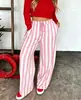 2026 Transfronterizo TK Amazon Primavera/Verano Nuevos Pantalones Largos Rectos Casuales Sueltos de Mujer Europeos y Americanos con Bloques de Color, Rayas y Estampados