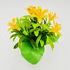 Planta en Maceta Simulada 5 Orquídeas Pequeñas Maceta Cuadrada Bonsái Boda Decoración de Hotel Flor Falsa Simulada Adornos de Plástico