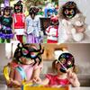 Máscara de Halloween Explosiones de Amazon Pintura Raspada DIY Máscara para Niños Pintura Raspada Alien Papel Raspado Música Raspada