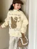 Sudadera de Felpa para Niñas Little Red Fish 2026 Conjunto Padre-Hijo Otoño/Invierno Nuevo Ropa Gruesa y Cálida Top de Manga Larga para Niños