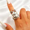 Anillos Creativos de Personalidad Europea y Americana para Mujer, Exagerado Diseño de Insecto, Anillo Abierto Ajustable de Nicho, Anillo Versátil para el Dedo Índice