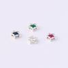 S925 prata micro embutido cor de zircão de cinco pontas estrela contas estrela solta contas pequenas de cristal fresco frisado acessórios de prata esterlina