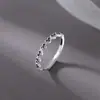 Anel Exquisito de Coração em Prata de Lei 925 Anel para Dedo Indicador Luxo Leve Fofo Design de Nicho Anel Liso Anel Aberto Anel de Cauda Feminino