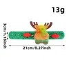 Oso Santa de Liquen Círculo de Palmadas Lindo Terciopelo Infantil Pulsera Luminosa Círculo de Palmadas Navideño Regalo