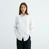 Camisa Casual Suelta de Manga Larga con Textura de Lino Lyocell Estilo Old Money Yutang para Hombres y Mujeres, Otoño e Invierno