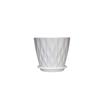 Maceta de plástico de Amazon e-commerce de gran venta con soporte de cuenca resina nórdica simple blanca gruesa grande maceta para plantas verdes