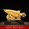 Ornamento de Peixe Dragão Dourado para Riqueza, Resina Criativa Banho de Ouro, Presente Atacado para Abertura de Loja de Escritório