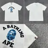 Marca da moda atacado transfronteiriço para comércio exterior Amazon: camiseta de manga curta tubarão de alta resistência, camiseta cabeça de macaco BAPE