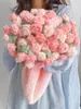 Manta de Peluche con Gradiente de Rosas Paquete de Materiales DIY Tejida a Mano Manta de Ramo Regalo