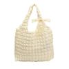 Bolsa Plissada Estilo Coreano Bolha Puffer para Meninas, Bolsa Tote Casual Tendência de Grande Capacidade Nuvem para Axila