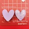 Hielo Simulad Transparente Rosa Brillante Corazón Resina Accesorios DIY Pegamento Crema Funda de Teléfono Pasador Hebilla de Zapato Accesorios