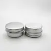 Caja de Muestra de Viaje de Aluminio de 15 ml, Fondo Cóncavo, 40*20 mm, Redonda Pequeña para Bálsamo, Crema, Almacenamiento Sellado, Reenvasado