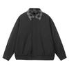 Chaqueta de Marca de Moda Falso Dos Piezas Color Block para Hombre Otoño Sentido de Diseño Americano Chaqueta de Aviador para Pareja Retro High Street Top
