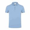 Camisa Polo de Seda Piqué Color Sólido con Cuello y Manga Corta Personalizada para Reuniones de Negocios, Eventos, Ropa de Trabajo con Logo Bordado