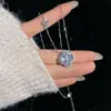 Collar de Plata Pura 999 Trébol de Cuatro Hojas de Zirconia de la Suerte para Mujer, Nuevo Estilo de Lujo Ligero, Cadena de Clavícula Exquisita de Nicho Joyería de Plata