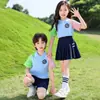 Uniformes de Verão para Jardim de Infância, Uniformes de Manga Curta Estilo Faculdade, Uniformes para Apresentação de 1º de Junho, Uniformes de Primeira Série, Uniformes Escolares