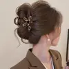 Pinza para el Cabello con Estampado de Leopardo y Flores para Mujer 2025 Nuevo Pinza de Tiburón de Alta Gama para la Parte Posterior de la Cabeza con Gran Volumen de Cabello Pinza Grande para el Cabello Accesorios Grandes para el Cabello