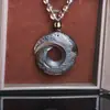 Negro Natural/Obsidiana de Hielo Tasas en el Tiempo Esta Vida Año Ping An Hebilla Giratoria Gankun Estilo Chino Collar