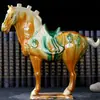 Luoyang Tang Sancai Cavalo Cerâmica Cavalo Enfeites Seis Cavalos Casa Sala de Estar Escritório Decoração Artesanato Presentes Enfeites de Fortuna