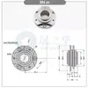 Cojinete Amortiguador de Disco Plano Giratorio 360 Grados Bisagra Hueca Grande Superior Par de Bisagra Parada Arbitraria Industrial