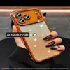 Moldura de Strass de Alta Qualidade Adequada para Capa de Celular Laranja Iphone17Promax Apple 15 Gradiente Glitter Cobertura Total