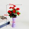 Suministro Directo de Fábrica de Plantas Artificiales en Maceta, Plantas Artificiales, Rosas Artificiales, Plantas en Maceta de Flores Falsas, 19 Flores de Botella Rojas Yingshan al por Mayor