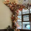 Cor de café de outono estilo retrô materiais florais materiais florais de casamento móveis macios atmosfera de outono adereços de casamento decorações flores artificiais
