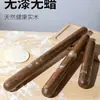 Rolo de madeira para asa de frango, rolo de massa doméstico, rolo de madeira maciça, rolo de cabeça redonda para massa de dumpling, ferramenta de panificação