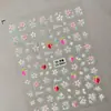 Adesivos de Unha de Flor Silvestre de Primavera em Estoque Transfronteiriços 3D Estilo Pintura a Óleo Fresca Flor Embossada Adesivos de Unha Estilo Ca
