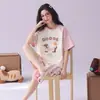 [Algodão Puro] Pijama Feminino Novo Verão 2026 Manga Curta Gola Redonda Shorts Pulôver Roupa de Casa Conjunto de Duas Peças