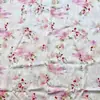 Tecido Base de Viscose e Nylon Estampado com Lantejoulas e Bordado Tubo, Padrão Floral Pequeno Nebuloso, Tecido para Bordado de Vestido Feminino Primavera e Verão