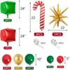 Conjunto de Arco de Guirlanda de Balões de Natal 97 Peças Decoração de Festa de Natal Estrela Explosão Caixa de Presente Balão DIY