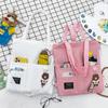Bolso Cruzado Estudiante Femenina Estilo Coreano Bolso de Hombro de Lona Campus Lindo Versátil Mismo Estilo que la Novia Bolso de Mano