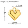 Nuevo colgante de acero inoxidable con incrustaciones de circonita, accesorio de collar de disco radiante, accesorio de joyería DIY bañado en oro de 18 quilates