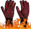Guantes Especiales de Barbacoa Resistentes a Altas Temperaturas de Cola de Comercio Exterior para Horno, Horneado, Antiescaldado, Asado, Cuerda para Asar, Antisalpicaduras de Aceite, Guantes de Silicona Espesos
