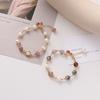 Pulsera de Perlas de Agua Dulce y Cristales Mixtos Estilo Europeo y Americano para Estudiantes Mujeres Pulsera Barroca Cristal de Fresa Regalo de Tanabata