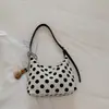 Bolso de Hombro de Lunares Fresco y Dulce, Bolso de Axila de Moda Personalizado Estilo Francés, Bolso Cuadrado Pequeño de Alto Valor para el Trabajo y los Viajes Diarios
