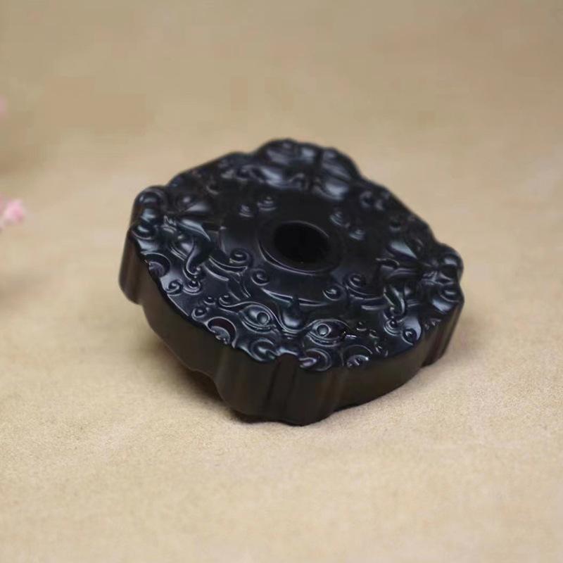 智贝主图_1新疆和田墨玉守护貔貅玉佩饕餮纹兽面威震四方配饰
