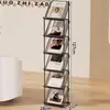 Estante para Revistas e Jornais, de Chão, Multifuncional, Porta-Livros e Jornais Doméstico, Estante de Exibição de Múltiplas Camadas para Folhetos Informativos e Livros