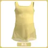 Novas Roupas de Dança Infantis Roupas de Prática de Ballet Femininas Collant de Ginástica com Alça Única Vestido Meia-manga Roupa