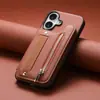 Funda de Cuero con Soporte para iPhone 17 16E Billetera con Cremallera RFID Apple 18Promax Funda Protectora