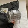Bolsa Cuadrada Pequeña Estilo Coreano Shuai Mi Home para Mujer 2026 Nueva Moda Casual Bolso de Hombro a Cuadros Bolso Cruzado Elegante de Alto Valor