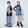 Disfraz de jazz para niña, guapo traje de actuación hip hop japonés, conjunto para niños, hip hop hiphop, pasarela, escenario, moda