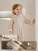 Mameluco de algodón para recién nacidos, Clase A, enterizo a rayas para primavera y otoño, ropa casual para salidas de bebés y niños pequeños, Ropa infantil Anyang